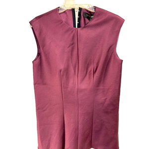 Ter Et Bantine Plum Burgundy Satin Sleeveless Fitted Blouse Size 42 NWT